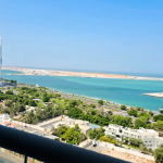 3 غرف نوم - برج الأريام - شارع الميناء - إطلالة مباشرة ساحرة على البحر | طابق مرتفع | موقع متميز | مع المرافق